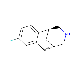 Fc1ccc2c(c1)C[C@H]1CNC[C@H]2C1 ZINC000101025806