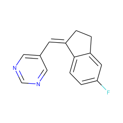 Fc1ccc2c(c1)CC/C2=C/c1cncnc1 ZINC000100377042