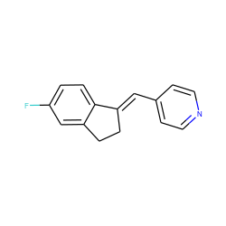 Fc1ccc2c(c1)CC/C2=C\c1ccncc1 ZINC000013535834