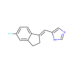 Fc1ccc2c(c1)CC/C2=C\c1cnc[nH]1 ZINC000013611832