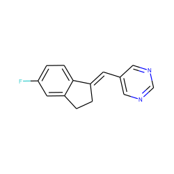 Fc1ccc2c(c1)CC/C2=C\c1cncnc1 ZINC000013535842