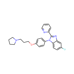 Fc1ccc2c(c1)nc(-c1ccccn1)n2-c1ccc(OCCCN2CCCC2)cc1 ZINC000035817847