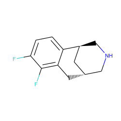 Fc1ccc2c(c1F)C[C@H]1CNC[C@H]2C1 ZINC000100427366