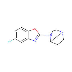 Fc1ccc2oc(N3CCN4CCC3CC4)nc2c1 ZINC000045364633