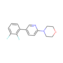 Fc1cccc(-c2ccc(N3CCOCC3)nc2)c1F ZINC000045299752