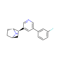 Fc1cccc(-c2cncc([C@H]3C[C@H]4CC[C@H]3N4)c2)c1 ZINC000253856357