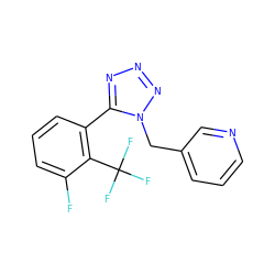 Fc1cccc(-c2nnnn2Cc2cccnc2)c1C(F)(F)F ZINC000038248225