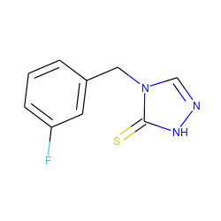 Fc1cccc(Cn2cn[nH]c2=S)c1 ZINC000020583646