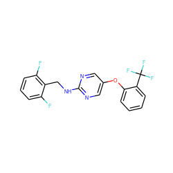 Fc1cccc(F)c1CNc1ncc(Oc2ccccc2C(F)(F)F)cn1 ZINC000149824672