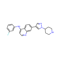 Fc1cccc(Nc2ccnc3cc(-c4cnn(C5CCNCC5)c4)ccc23)c1 ZINC001772630343