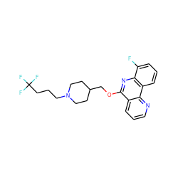 Fc1cccc2c1nc(OCC1CCN(CCCC(F)(F)F)CC1)c1cccnc12 ZINC000103248565