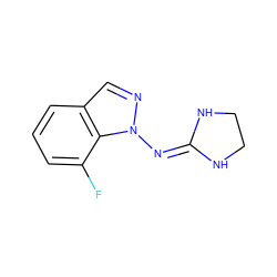 Fc1cccc2cnn(N=C3NCCN3)c12 ZINC000299836518