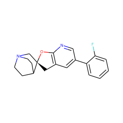 Fc1ccccc1-c1cnc2c(c1)C[C@@]1(CN3CCC1CC3)O2 ZINC000169712346