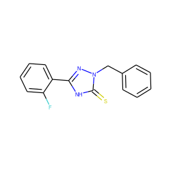 Fc1ccccc1-c1nn(Cc2ccccc2)c(=S)[nH]1 ZINC000013536852