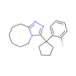 Fc1ccccc1C1(c2nnc3n2CCCCCC3)CCCC1 ZINC000029045109