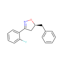 Fc1ccccc1C1=NO[C@@H](Cc2ccccc2)C1 ZINC000095581750