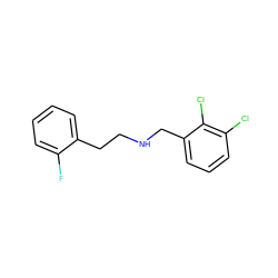 Fc1ccccc1CCNCc1cccc(Cl)c1Cl ZINC000019872132