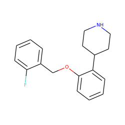 Fc1ccccc1COc1ccccc1C1CCNCC1 ZINC000045261913
