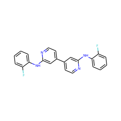 Fc1ccccc1Nc1cc(-c2ccnc(Nc3ccccc3F)c2)ccn1 ZINC000028571375