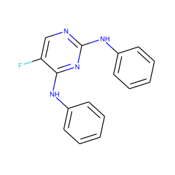 Fc1cnc(Nc2ccccc2)nc1Nc1ccccc1 ZINC000000027781