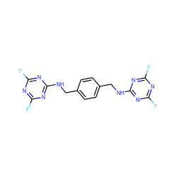 Fc1nc(F)nc(NCc2ccc(CNc3nc(F)nc(F)n3)cc2)n1 ZINC000203054588