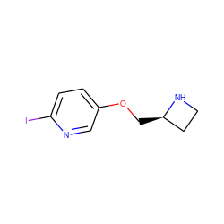 Ic1ccc(OC[C@@H]2CCN2)cn1 ZINC000013781187