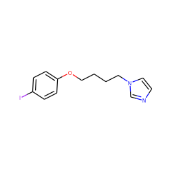 Ic1ccc(OCCCCn2ccnc2)cc1 ZINC000013284745