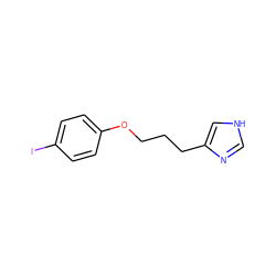 Ic1ccc(OCCCc2c[nH]cn2)cc1 ZINC000013747361