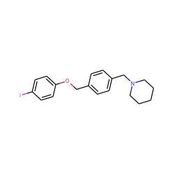 Ic1ccc(OCc2ccc(CN3CCCCC3)cc2)cc1 ZINC000013517643