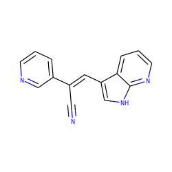 N#C/C(=C\c1c[nH]c2ncccc12)c1cccnc1 ZINC000000021979