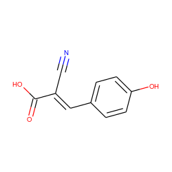 N#C/C(=C\c1ccc(O)cc1)C(=O)O ZINC000000155109