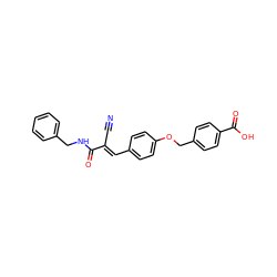 N#C/C(=C\c1ccc(OCc2ccc(C(=O)O)cc2)cc1)C(=O)NCc1ccccc1 ZINC000004592257