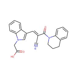 N#C/C(=C\c1cn(CC(=O)O)c2ccccc12)C(=O)N1CCCc2ccccc21 ZINC000013984841