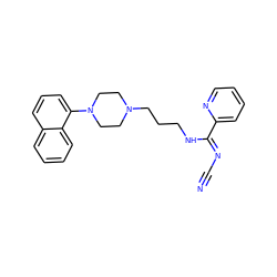 N#C/N=C(\NCCCN1CCN(c2cccc3ccccc23)CC1)c1ccccn1 ZINC000071296118