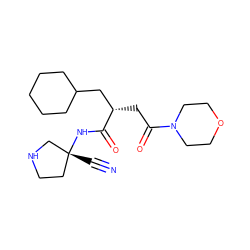 N#C[C@@]1(NC(=O)[C@@H](CC(=O)N2CCOCC2)CC2CCCCC2)CCNC1 ZINC000028817753