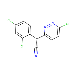 N#C[C@@H](c1ccc(Cl)nn1)c1ccc(Cl)cc1Cl ZINC000000169583