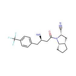 N#C[C@@H]1C[C@@H]2CCC[C@@H]2N1C(=O)C[C@H](N)Cc1ccc(C(F)(F)F)cc1 ZINC000299832310