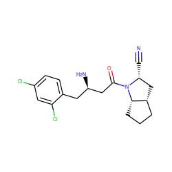 N#C[C@@H]1C[C@@H]2CCC[C@@H]2N1C(=O)C[C@H](N)Cc1ccc(Cl)cc1Cl ZINC000299822448