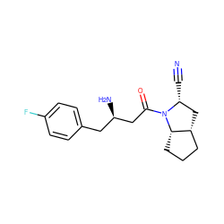 N#C[C@@H]1C[C@@H]2CCC[C@@H]2N1C(=O)C[C@H](N)Cc1ccc(F)cc1 ZINC000299824245