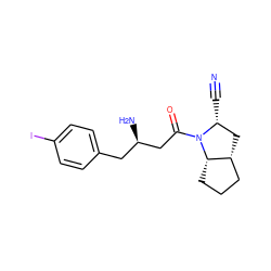 N#C[C@@H]1C[C@@H]2CCC[C@@H]2N1C(=O)C[C@H](N)Cc1ccc(I)cc1 ZINC000299822563