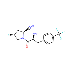 N#C[C@@H]1C[C@H](F)CN1C(=O)[C@@H](N)Cc1ccc(C(F)(F)F)cc1 ZINC000103241551