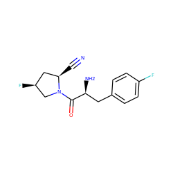 N#C[C@@H]1C[C@H](F)CN1C(=O)[C@@H](N)Cc1ccc(F)cc1 ZINC000103241540