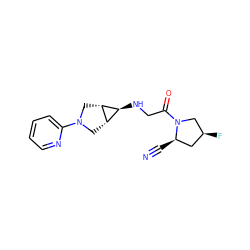 N#C[C@@H]1C[C@H](F)CN1C(=O)CN[C@H]1[C@@H]2CN(c3ccccn3)C[C@@H]21 ZINC000100079458