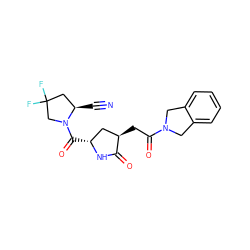 N#C[C@@H]1CC(F)(F)CN1C(=O)[C@@H]1C[C@@H](CC(=O)N2Cc3ccccc3C2)C(=O)N1 ZINC000064573975