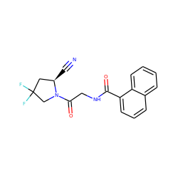 N#C[C@@H]1CC(F)(F)CN1C(=O)CNC(=O)c1cccc2ccccc12 ZINC000084615945