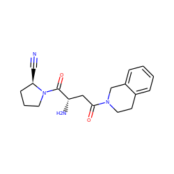 N#C[C@@H]1CCCN1C(=O)[C@@H](N)CC(=O)N1CCc2ccccc2C1 ZINC000014949331