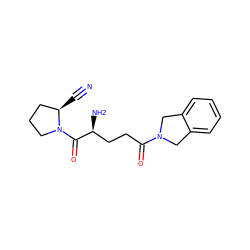 N#C[C@@H]1CCCN1C(=O)[C@@H](N)CCC(=O)N1Cc2ccccc2C1 ZINC000040954127