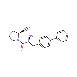 N#C[C@@H]1CCCN1C(=O)[C@@H](N)Cc1ccc(-c2ccccc2)cc1 ZINC000014947610