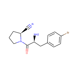N#C[C@@H]1CCCN1C(=O)[C@@H](N)Cc1ccc(Br)cc1 ZINC000103241526