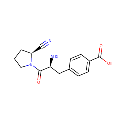 N#C[C@@H]1CCCN1C(=O)[C@@H](N)Cc1ccc(C(=O)O)cc1 ZINC000014947608